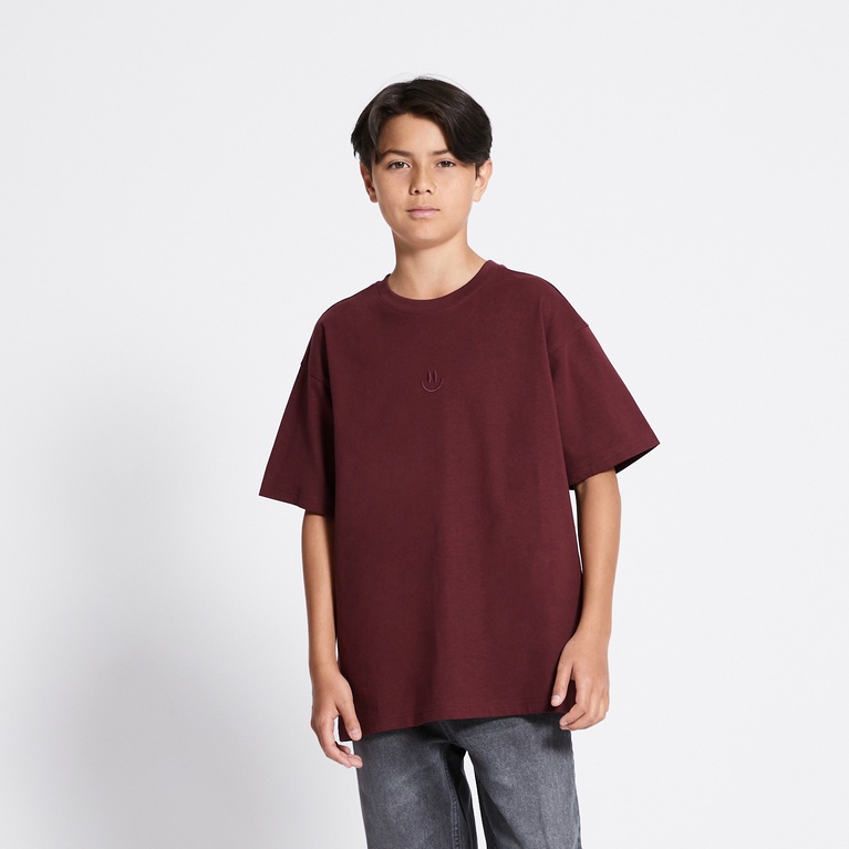 Oversized tee "Venice star" Dark Burgundy